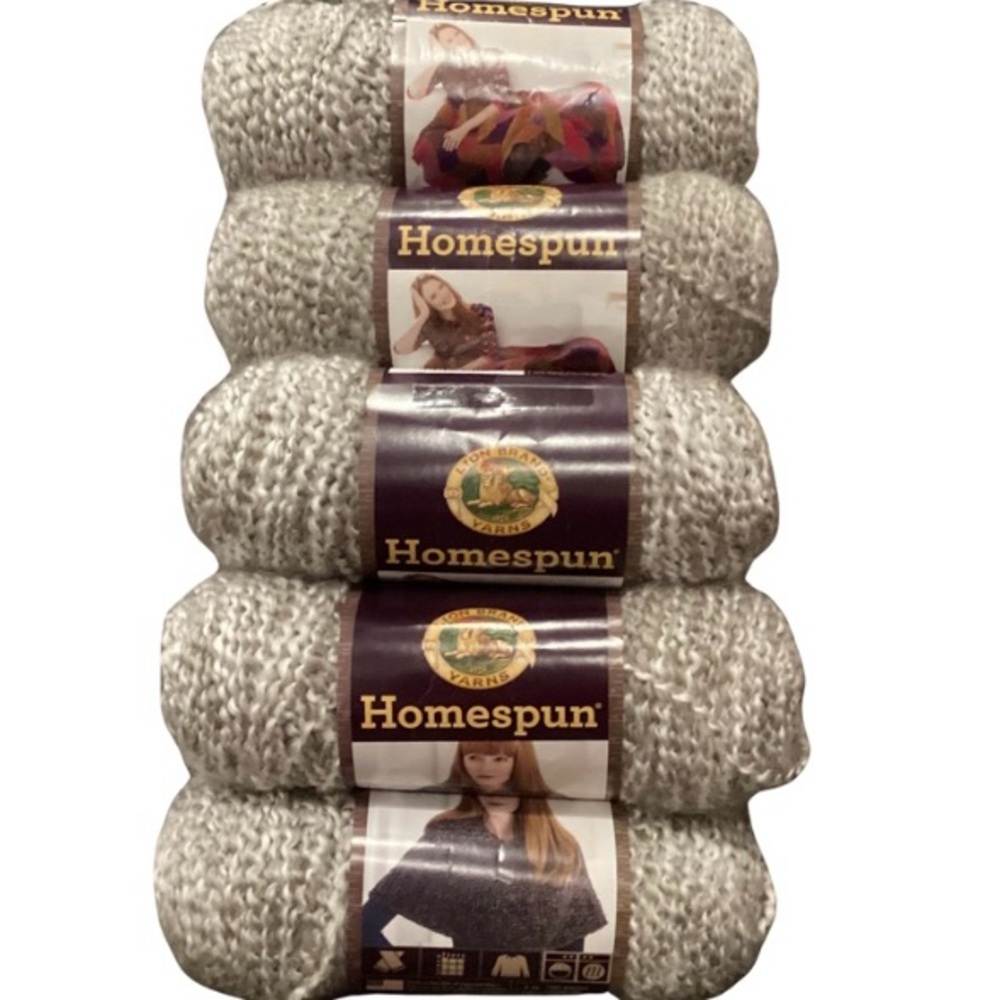 Homespun Yarn Colour Name “Clouds” 5 Skeins